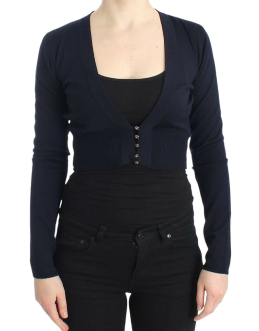 Indulge in the luxury of a Cavalli crafted cropped cardigan