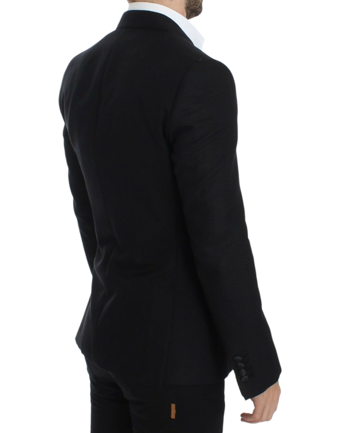 Close-up of the elegant logo details on the Dolce & Gabbana Sicilia Blazer
