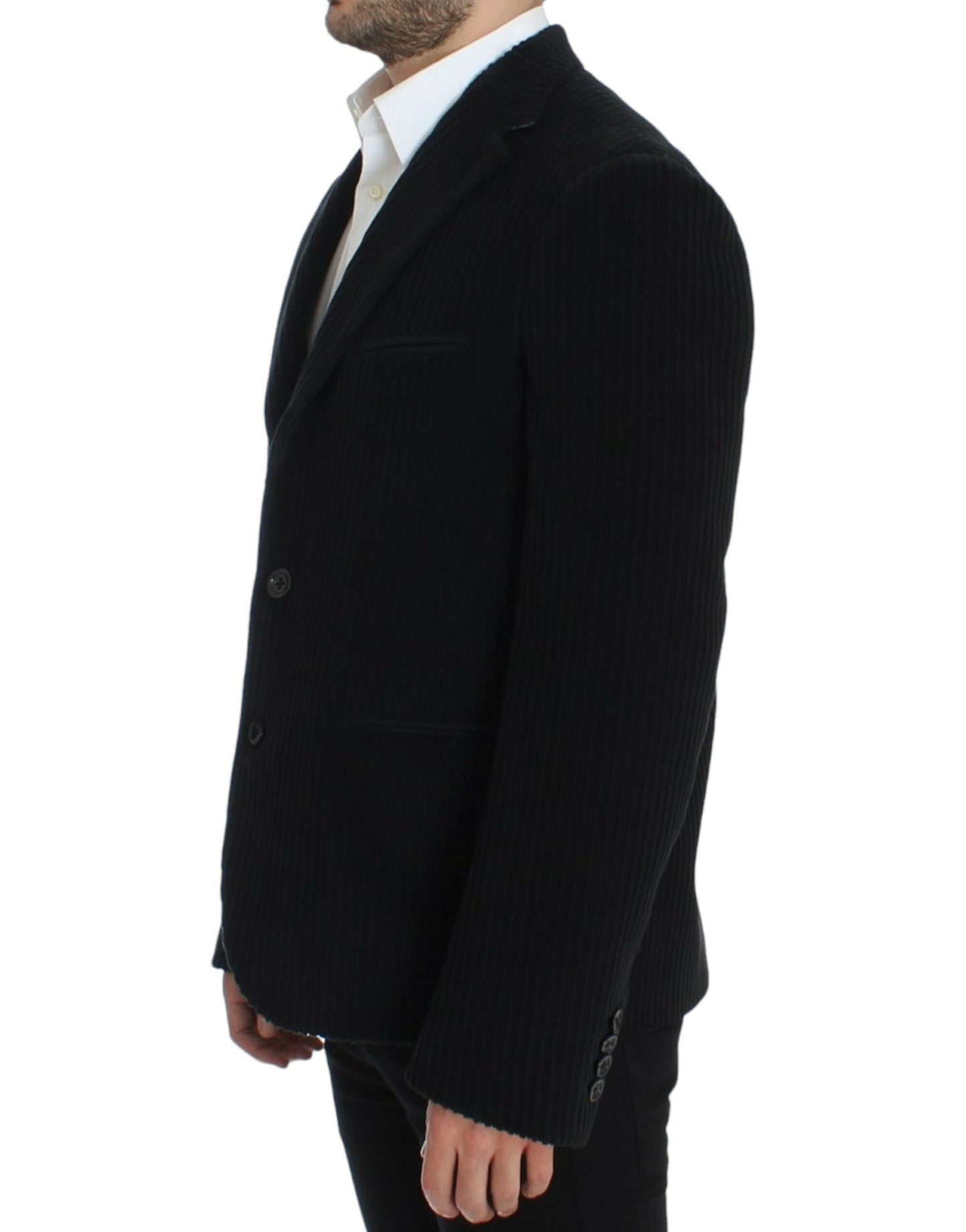 Dolce & Gabbana Elegant Black Martini Blazer Jacket with shawl collar