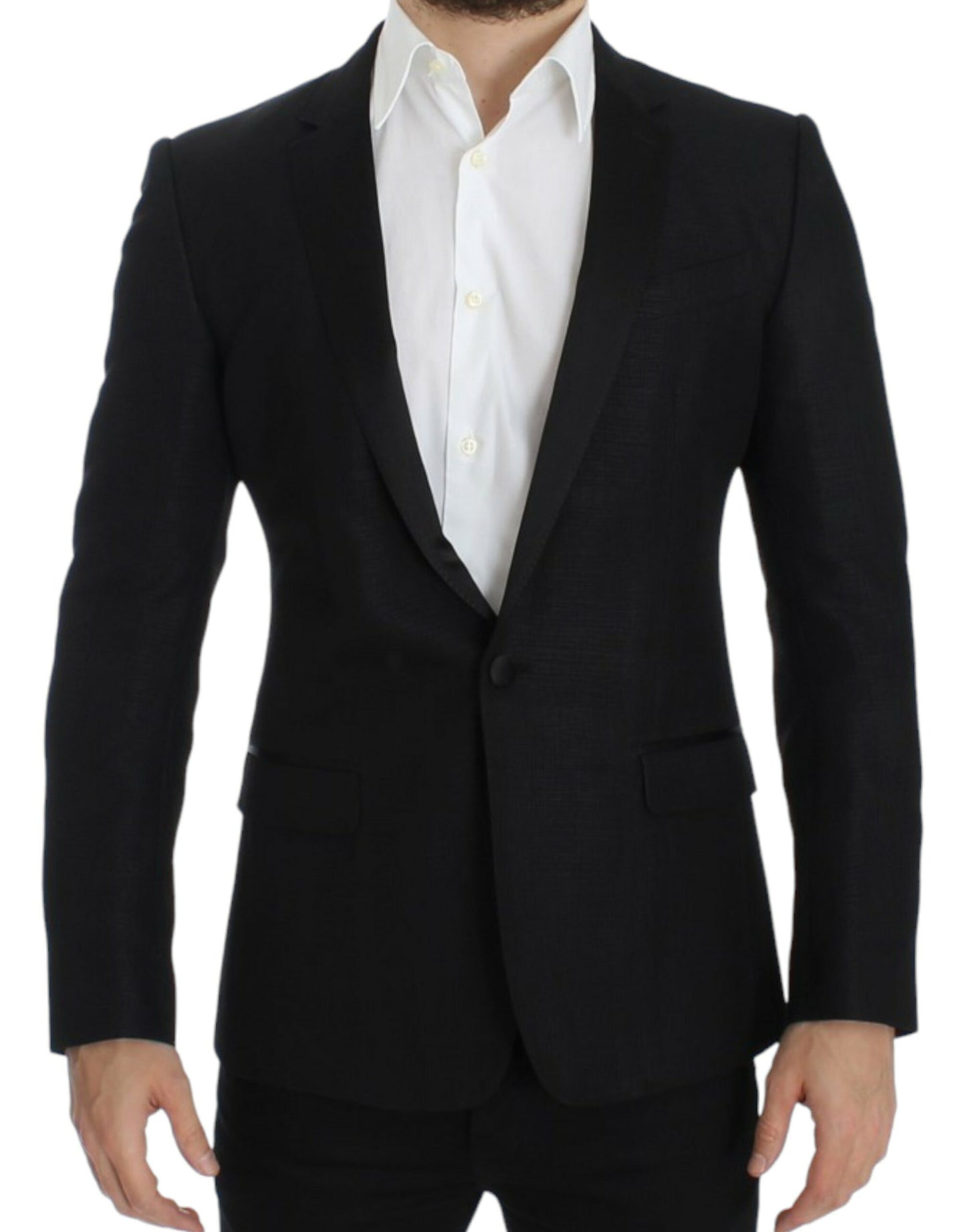 Dolce & Gabbana Elegant Martini Slim Fit Blazer Jacket in Black