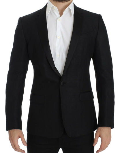 Dolce & Gabbana Elegant Martini Slim Fit Blazer Jacket in Black