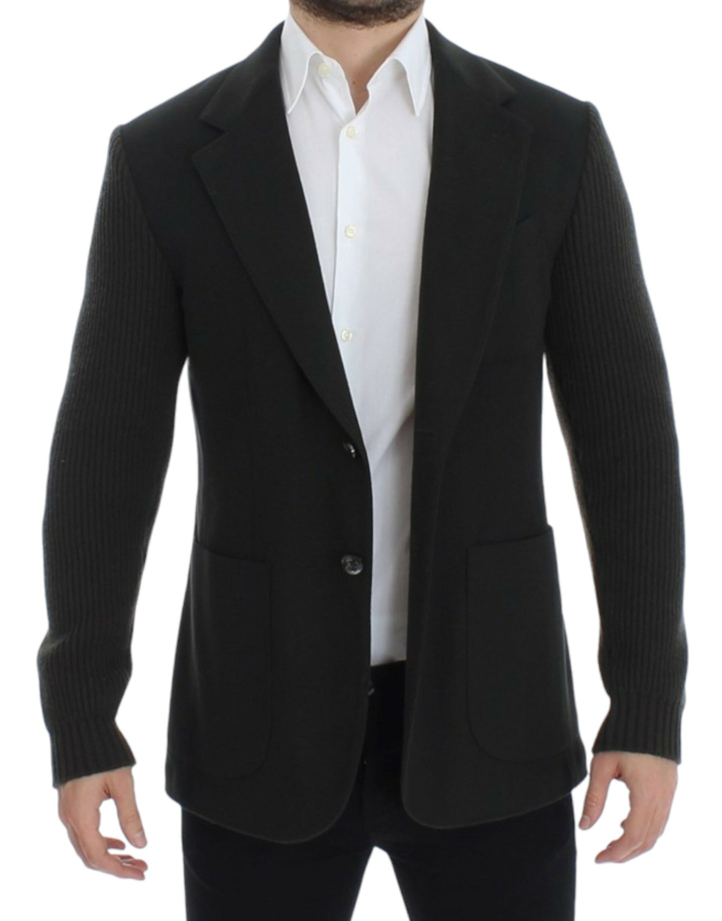 Refined green cashmere blazer suitable for any distinguished wardrobe