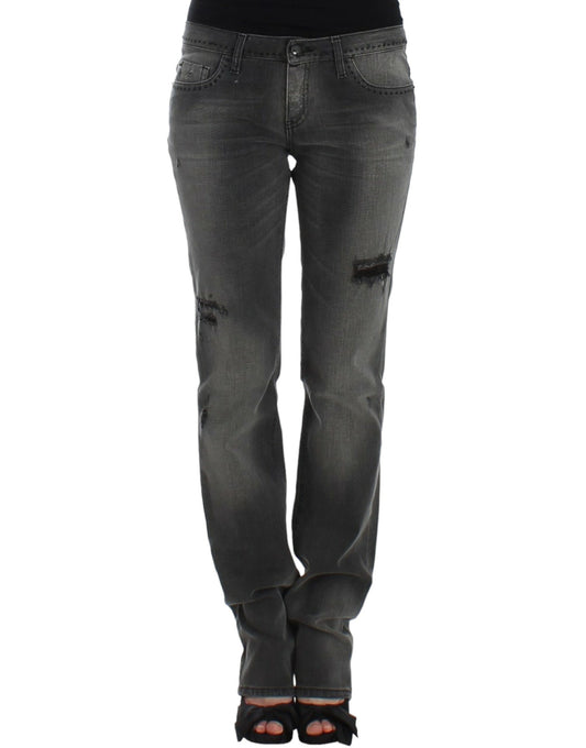 Embrace sophistication with these gorgeous gray straight leg jeans from Costume National