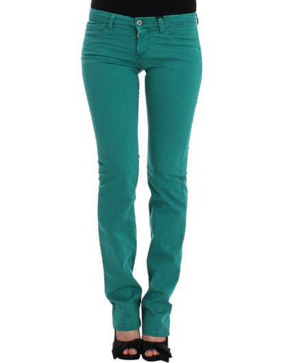 Chic green straight leg jeans from Costume National with original tags and store bag
