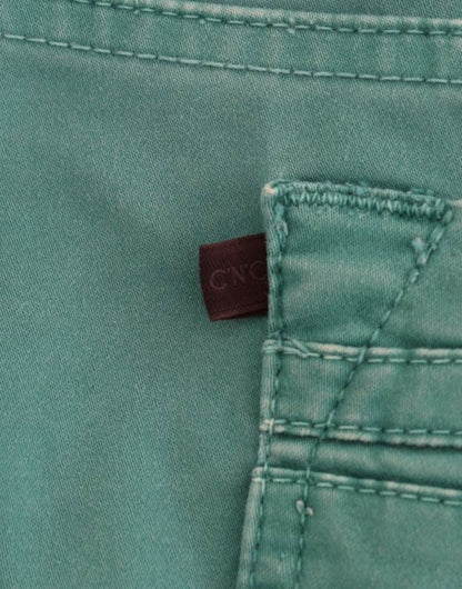Exclusive green jeans promising a perfect fit and flattering silhouette