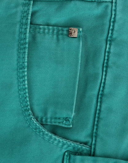 Elegance of simplicity in these Costume National green straight leg jeans