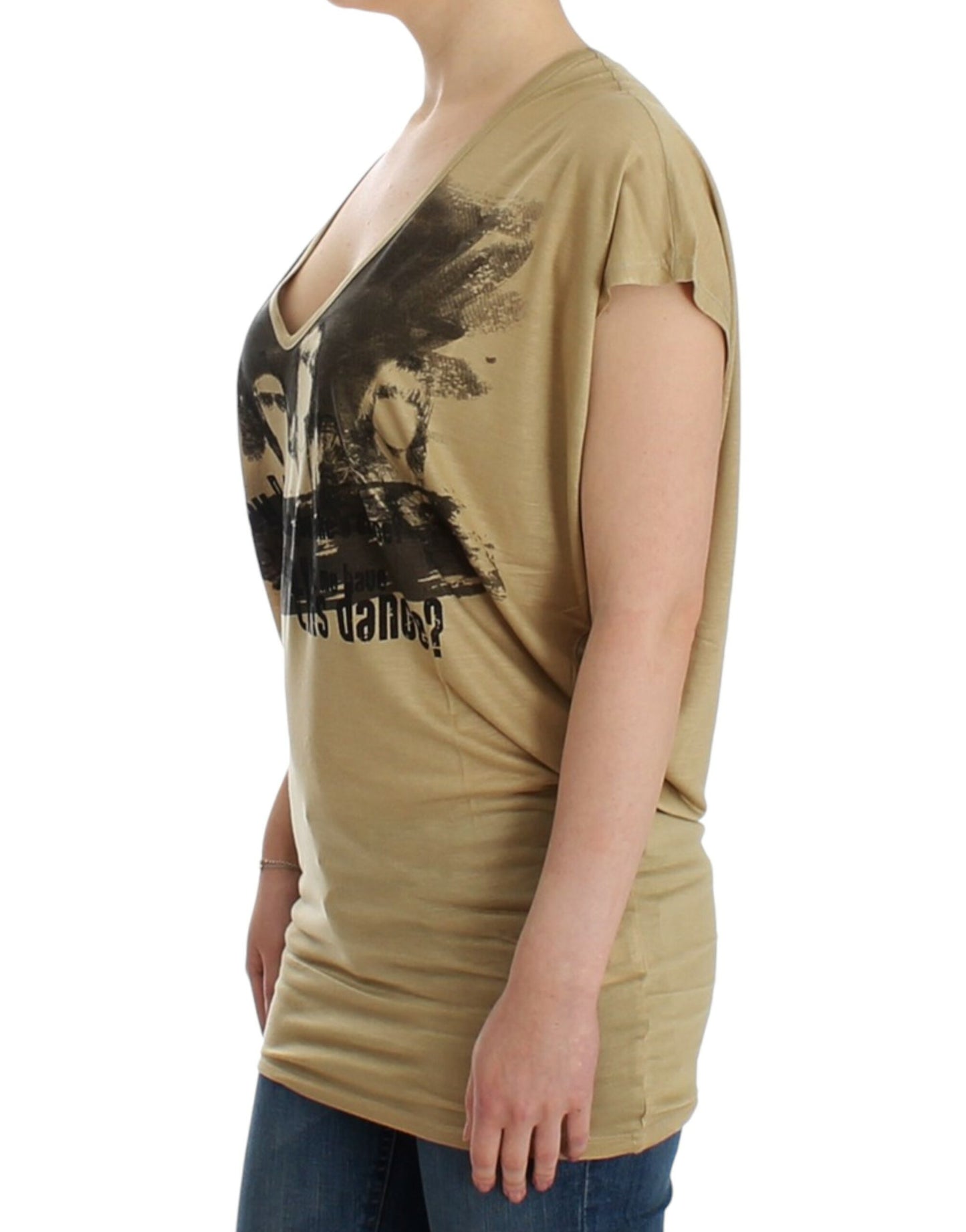 Elegant and refined costume national chic tunic top with brand's logo