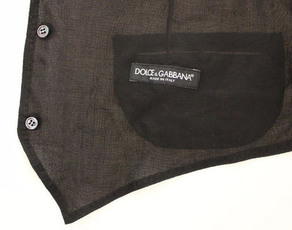 100% Wool dress vest with Italian craftsmanship and elegant black color