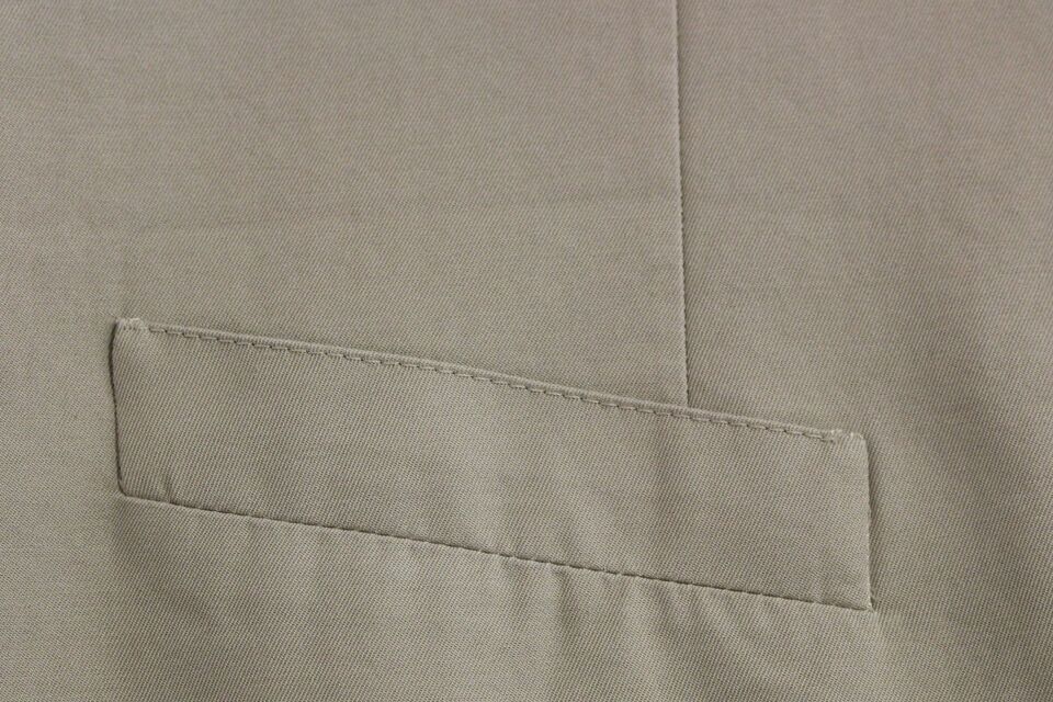 Beige Dress Vest with sophisticated single-breasted design and adjustable back waist strap for a tailored fit