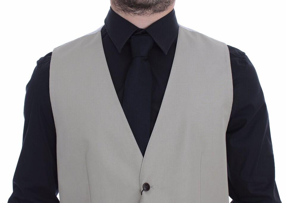 Close-up of the 82% Cotton, 18% Silk material of the Dolce & Gabbana Dress Vest