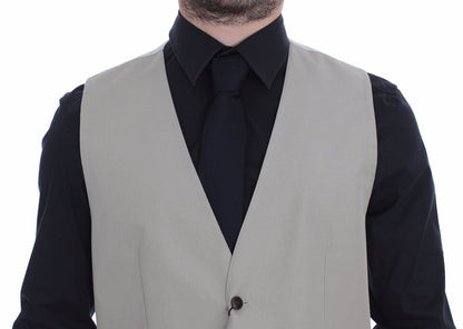 Close-up of the 82% Cotton, 18% Silk material of the Dolce & Gabbana Dress Vest