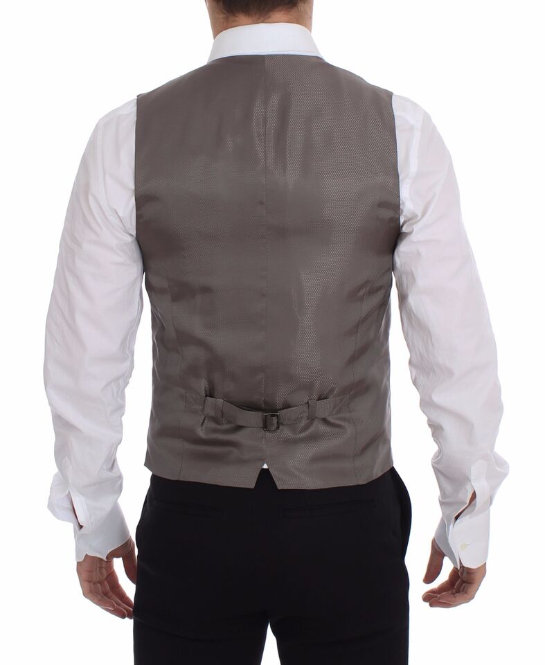 Dolce & Gabbana Elegant Beige Cotton Dress Vest made in Italy from 100% premium cotton