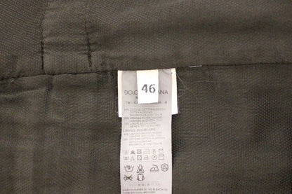 High-quality material composition of 63% Cotton, 12% Linen, 25% Viscose in Dolce & Gabbana Elegant Black Cotton Blend Dress Vest