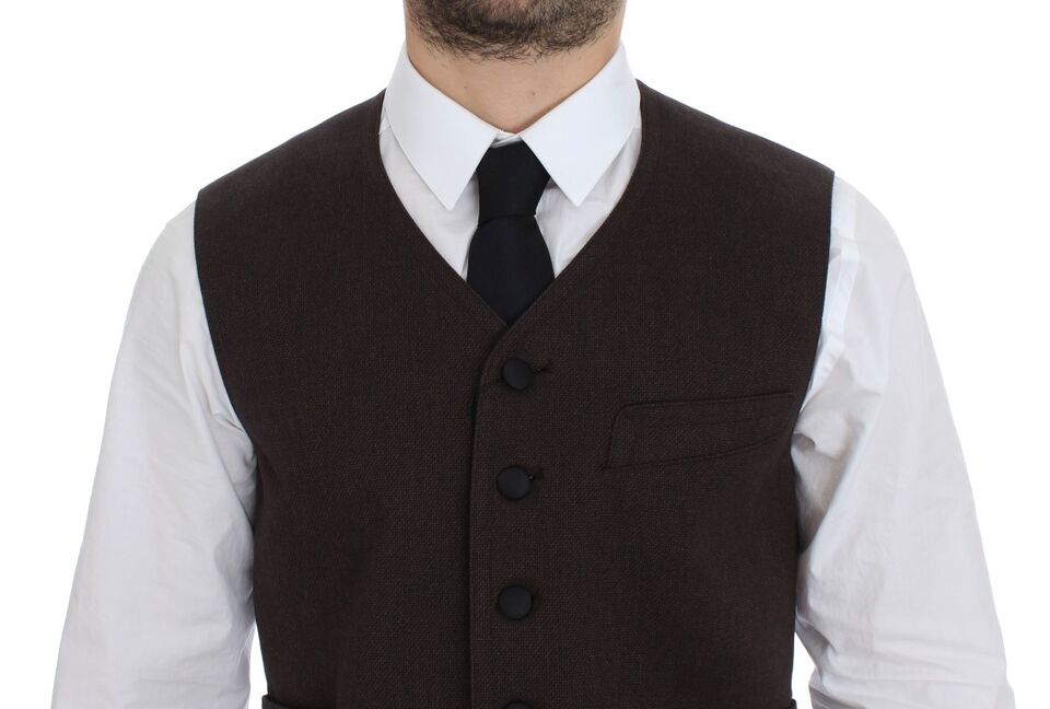 Elegant brown vest perfect for formal events or adding class to casual look