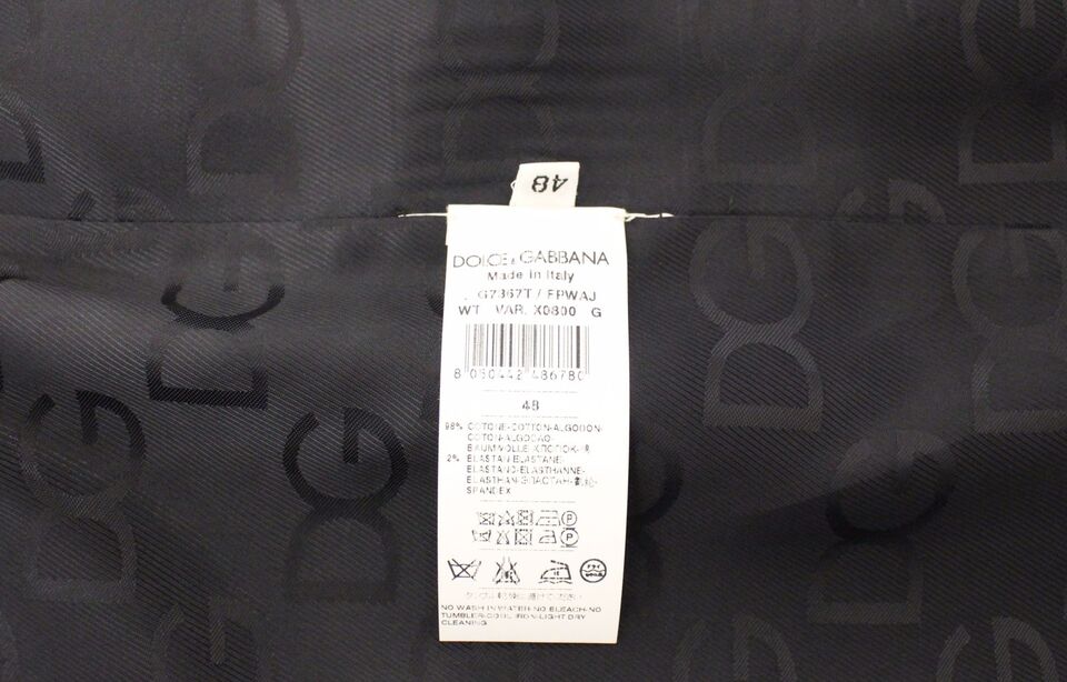 Dolce & Gabbana Elegant Gray Striped Wool-Silk Dress Vest material composition: 60% wool, 40% silk