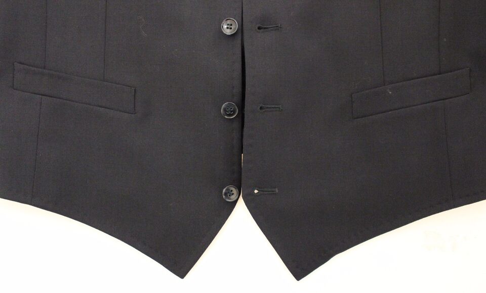 Dolce & Gabbana Elegant Gray Striped Wool-Silk Dress Vest perfect blend of sophistication and style