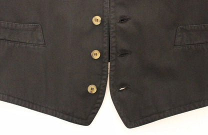 Dolce & Gabbana Elegant Black Dress Vest - Sleek and sophisticated formal wear for men
