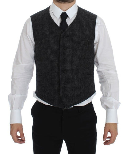 Dolce & Gabbana Elegant Gray Wool Blend Dress Vest with Italian craftsmanship and brand new tags