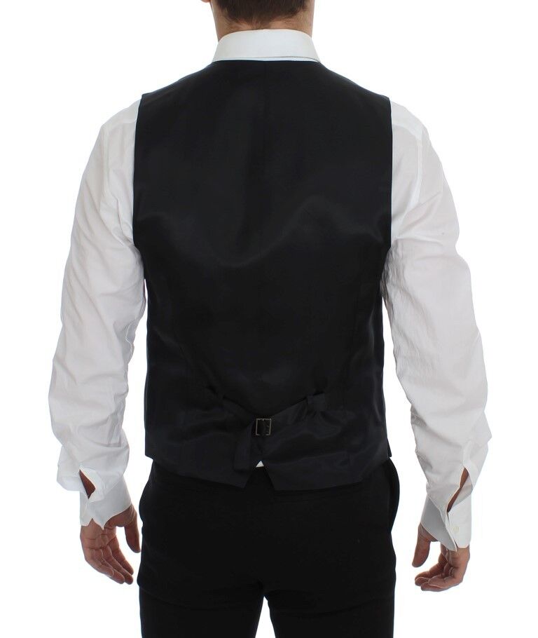 100% Authentic Dolce & Gabbana Vest Crafted in Italy from 100% Wool with Full Front Button Closure