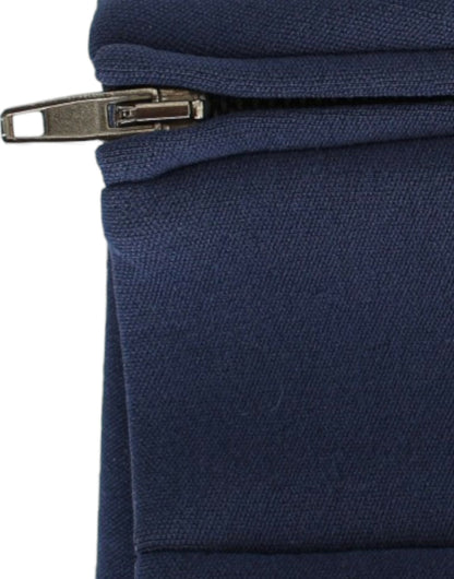 Sleek and modern blue mini skirt with side zip closure from Costume National