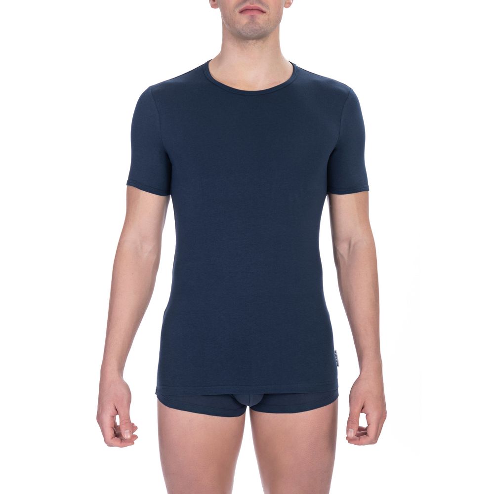 Bikkembergs Army Cotton Men T-Shirt in Green with Logo Print