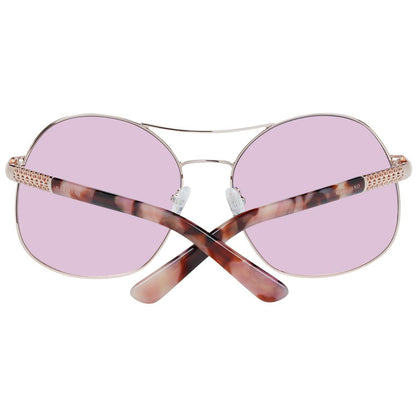 Stylish Marciano by Guess Rose Gold Women Sunglasses with metal frame and plastic lenses