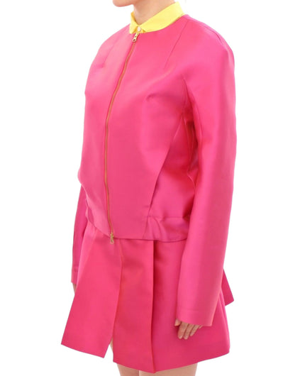 CO|TE elegant pale pink silk blend jacket with tailored fit and structured silhouette