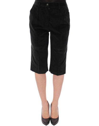 Exquisite black cotton blend shorts from Dolce & Gabbana