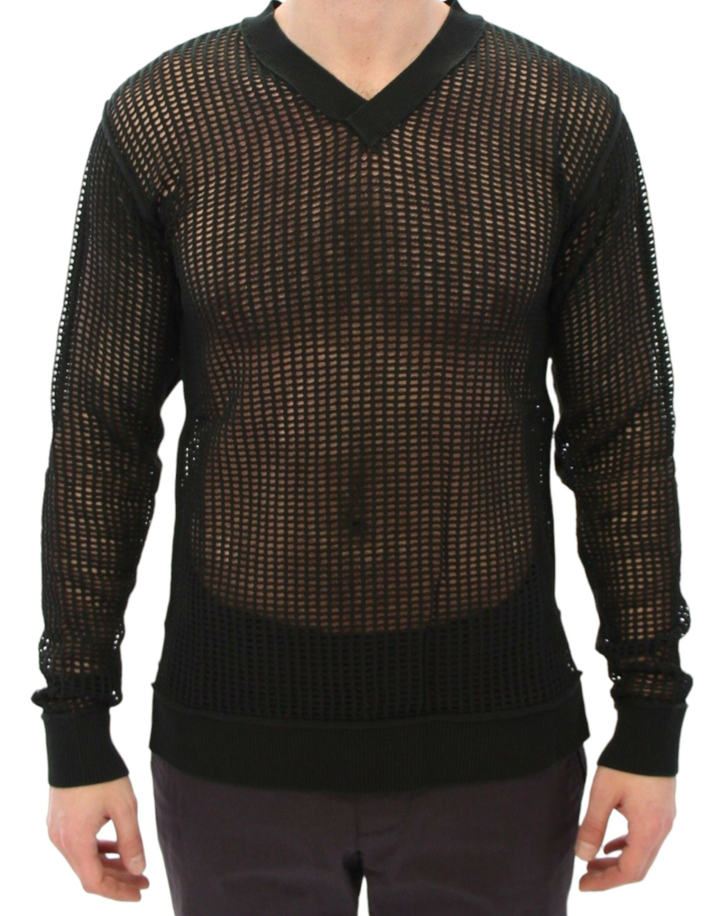 Dark green knitted sweater from Dolce & Gabbana MainLine BlackLabel collection