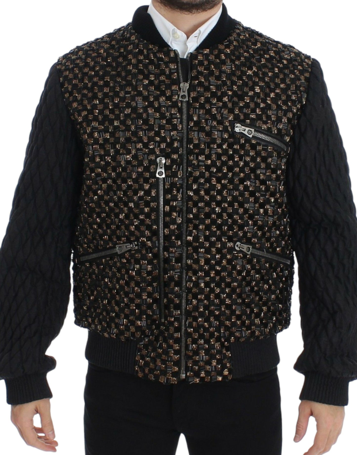 Luxury outerwear from Dolce & Gabbana with dazzling array of sequins