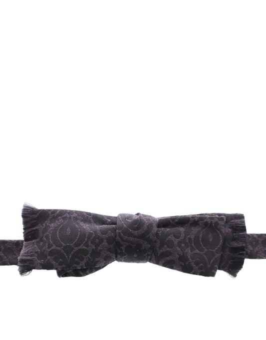 Dolce & Gabbana Crystal-Embellished Waist Belt in Gray Silk and Wool