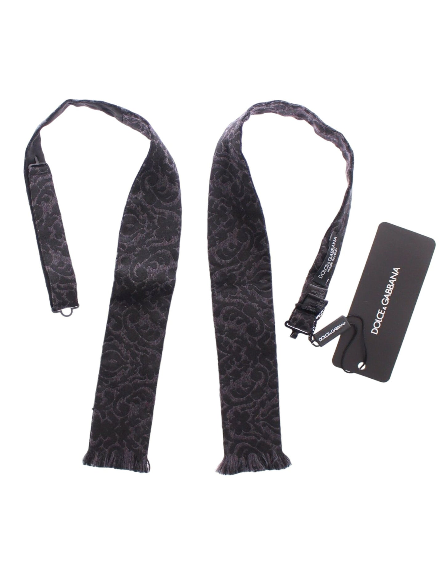 1 Meter Long Gray Waist Belt with Sparkling Clear Crystals