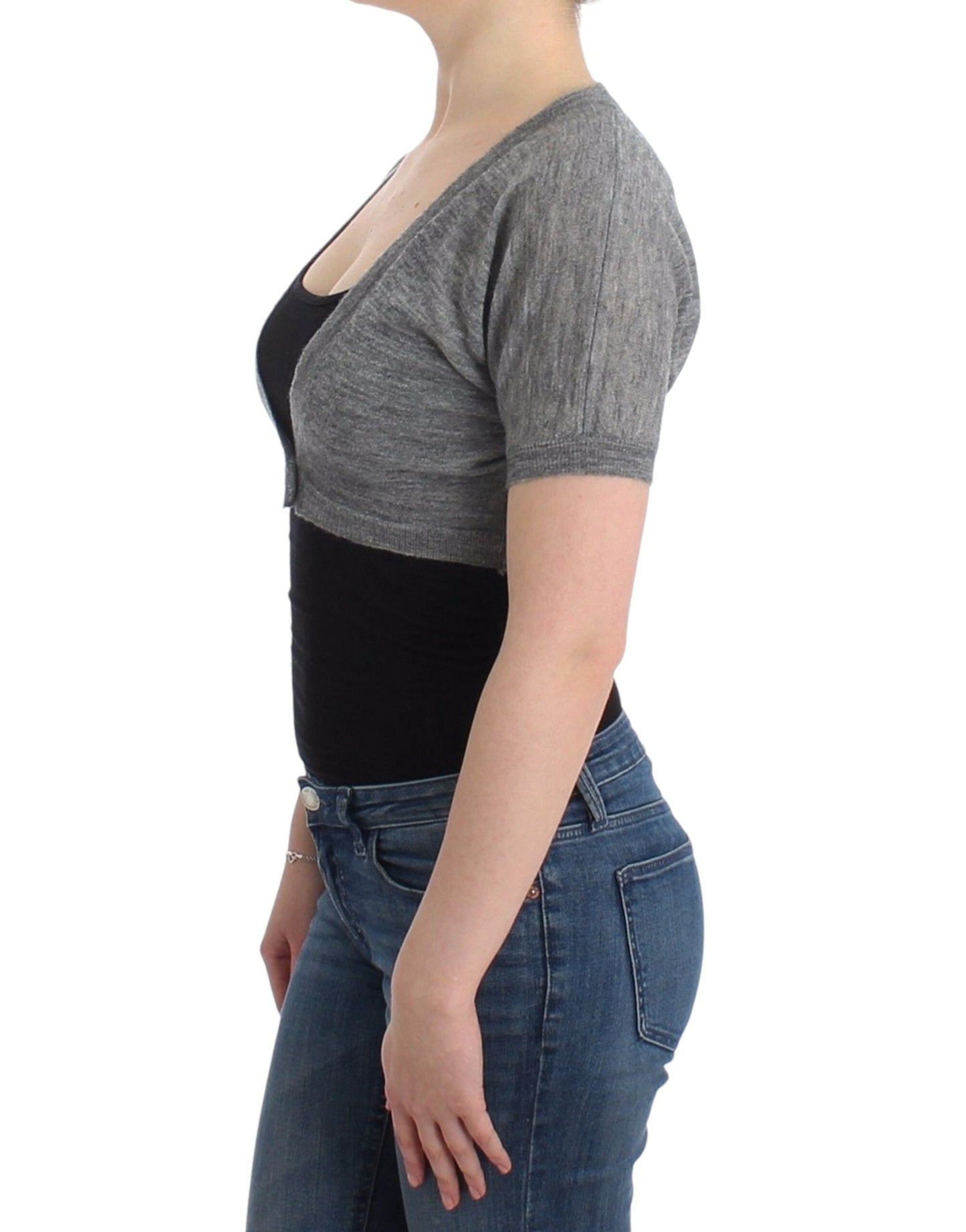 Sophisticated gray Ermanno Scervino Lingerie Bolero with logo details