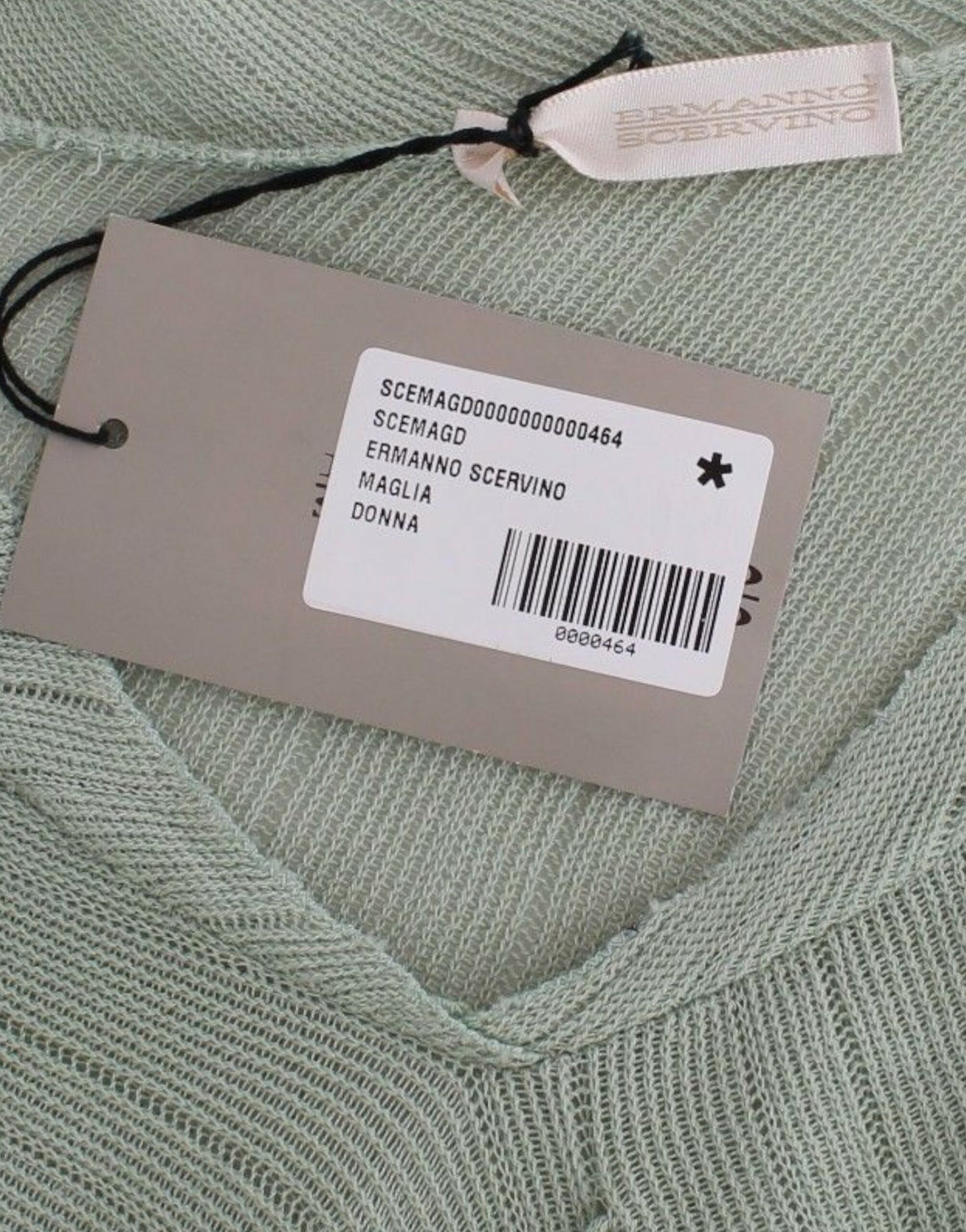 Sophisticated green knit top from Ermanno Scervino, made in Italy
