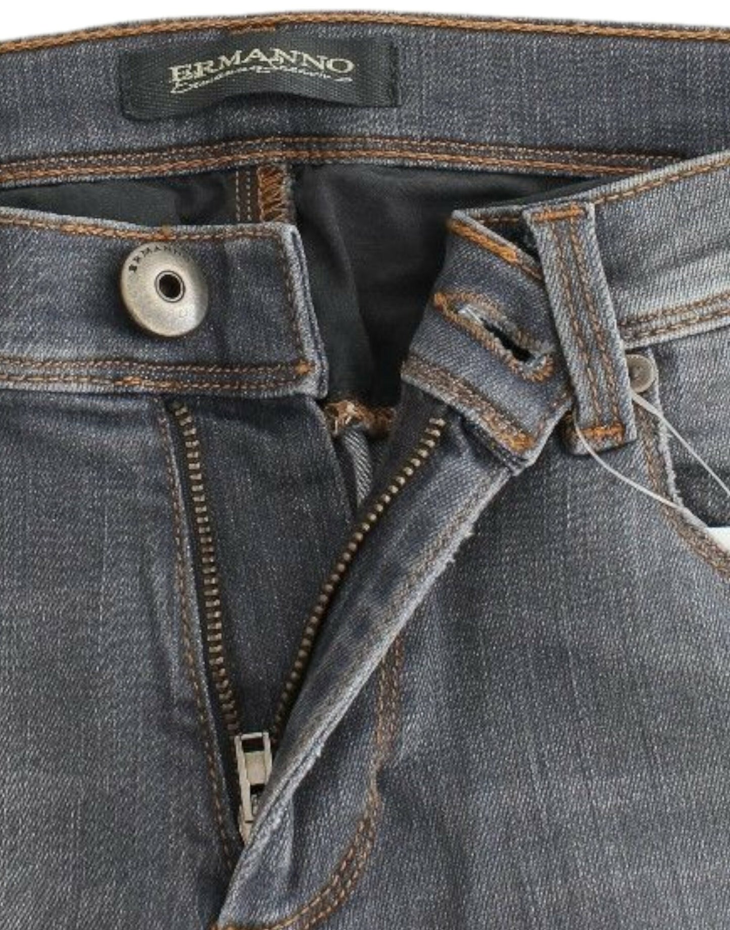 Ermanno Scervino Chic Gray Slim-Fit Skinny Jeans with distressed details