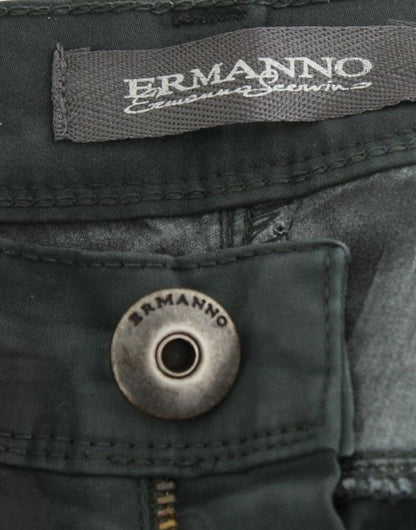 Ermanno Scervino dark green slim-fit jeans, blending comfort with Italian sophistication