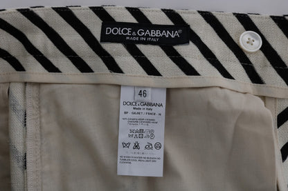 Dolce & Gabbana casual shorts in black and white with logo details