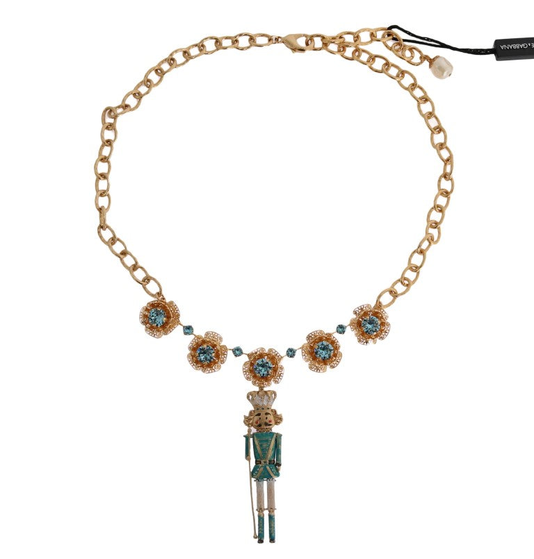 Brand new Dolce & Gabbana statement necklace with gold crystal design