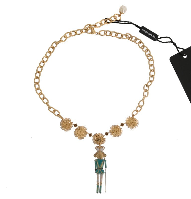 Stunning gold crystal statement necklace from Dolce & Gabbana