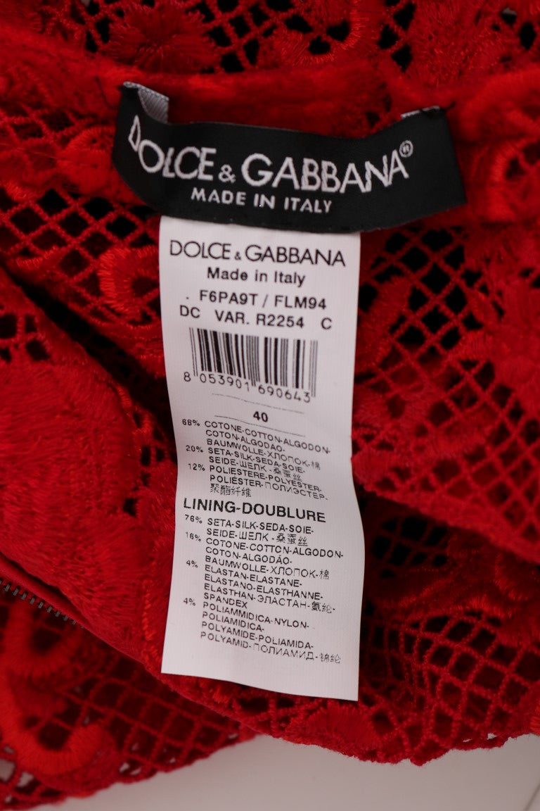 Perfect blend of luxury and elegance in a red sheath dress
