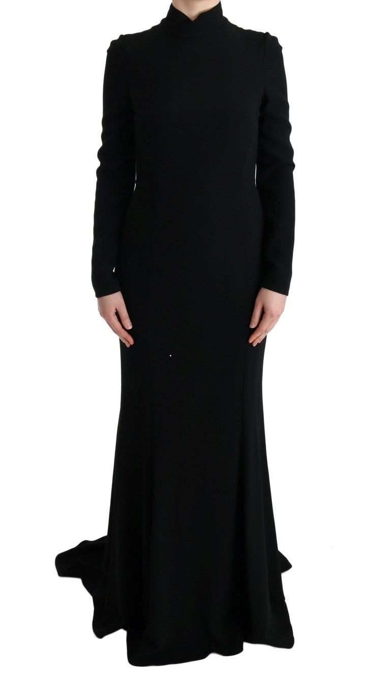 Exquisite full-length black sheath gown by Dolce & Gabbana