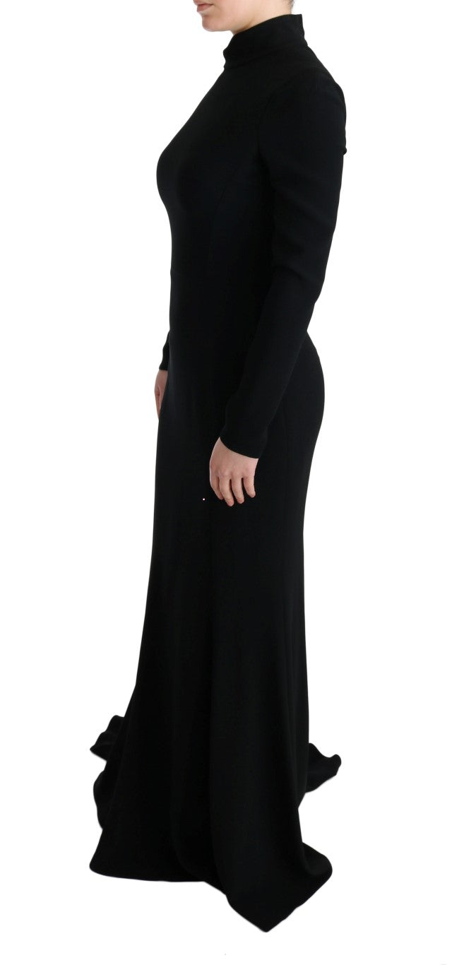 Long-sleeve elegant evening dress made in Italy