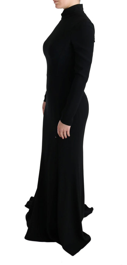 Long-sleeve elegant evening dress made in Italy