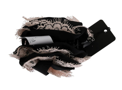 Exquisite Italian craftsmanship floral lace crystal hair claw accessory