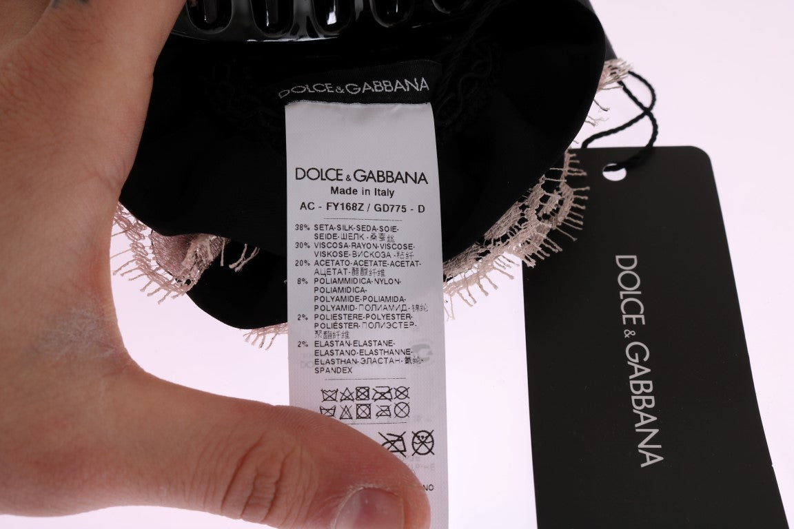 Sophisticated Dolce & Gabbana hair claw with delicate black and pink colors