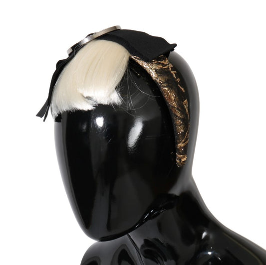 Dolce & Gabbana Elegant Crystal Diadem Headband in Black