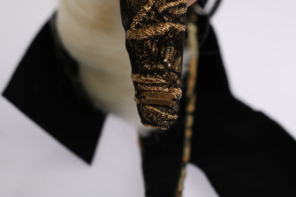 Dolce & Gabbana headband with clear crystals and white fringe