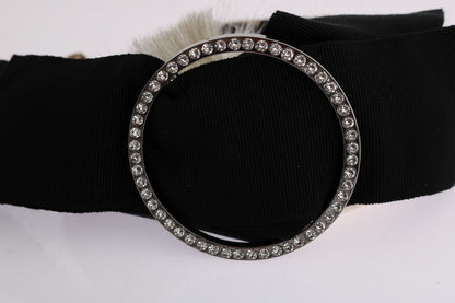 Elegant black and gold brown brocade headband by Dolce & Gabbana