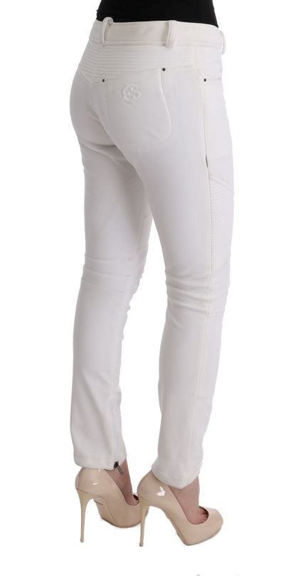 Ermanno Scervino white slim-fit pants perfect for any chic ensemble