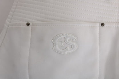 Ermanno Scervino white slim-fit pants in elegant white color